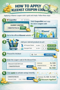 HOW TO APPLY-KLEENST COUPON CODE